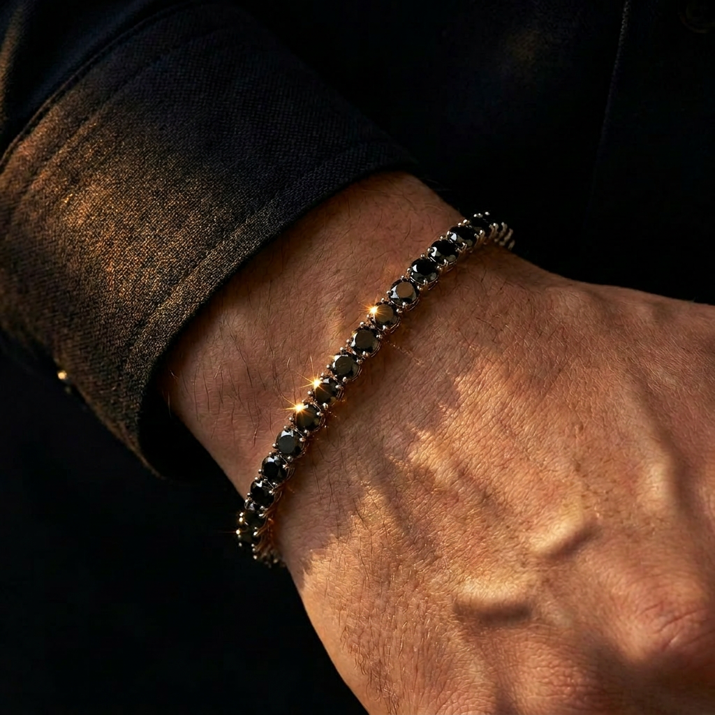 Black Diamond Tennis Bracelet DBR169